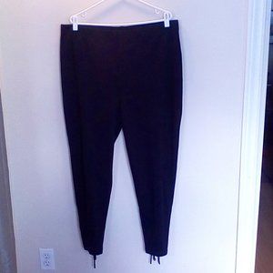 3/35$  KATE & LEO BLACK LEGGINGS WITH TIES  2XL